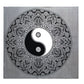 Black and White Double Cotton Bedspread + Wall Hanging - Yin Yang - Luna Panther
