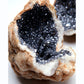 Black Druzy Quartz & Agate Geode Pair - 316g - Luna Panther