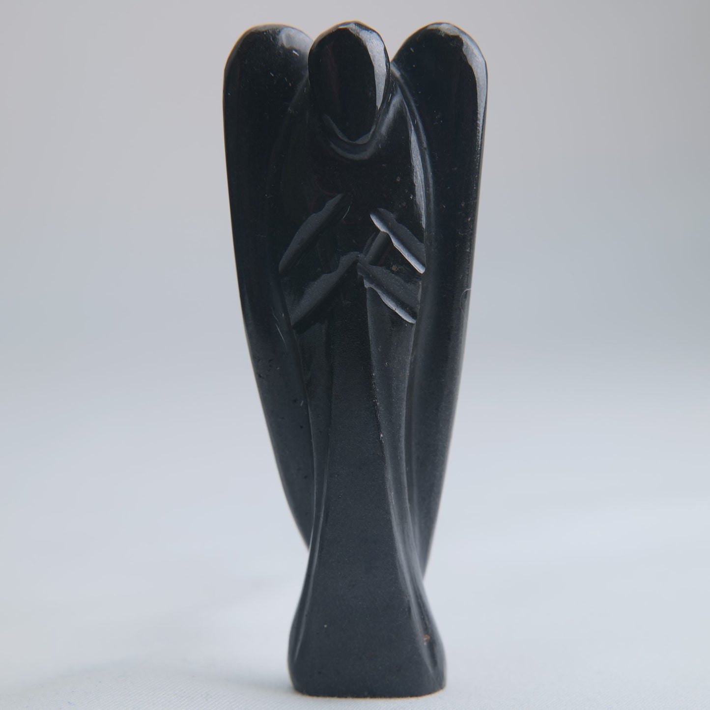 Black Obsidian Angel Carving 45g 80mm - Luna Panther