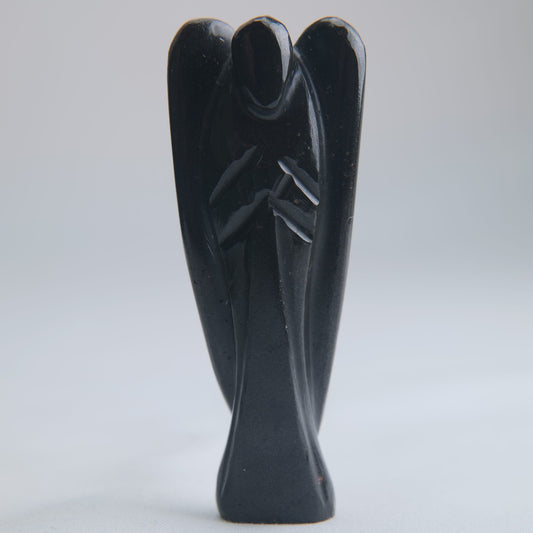 Black Obsidian Angel Carving 45g 80mm - Luna Panther