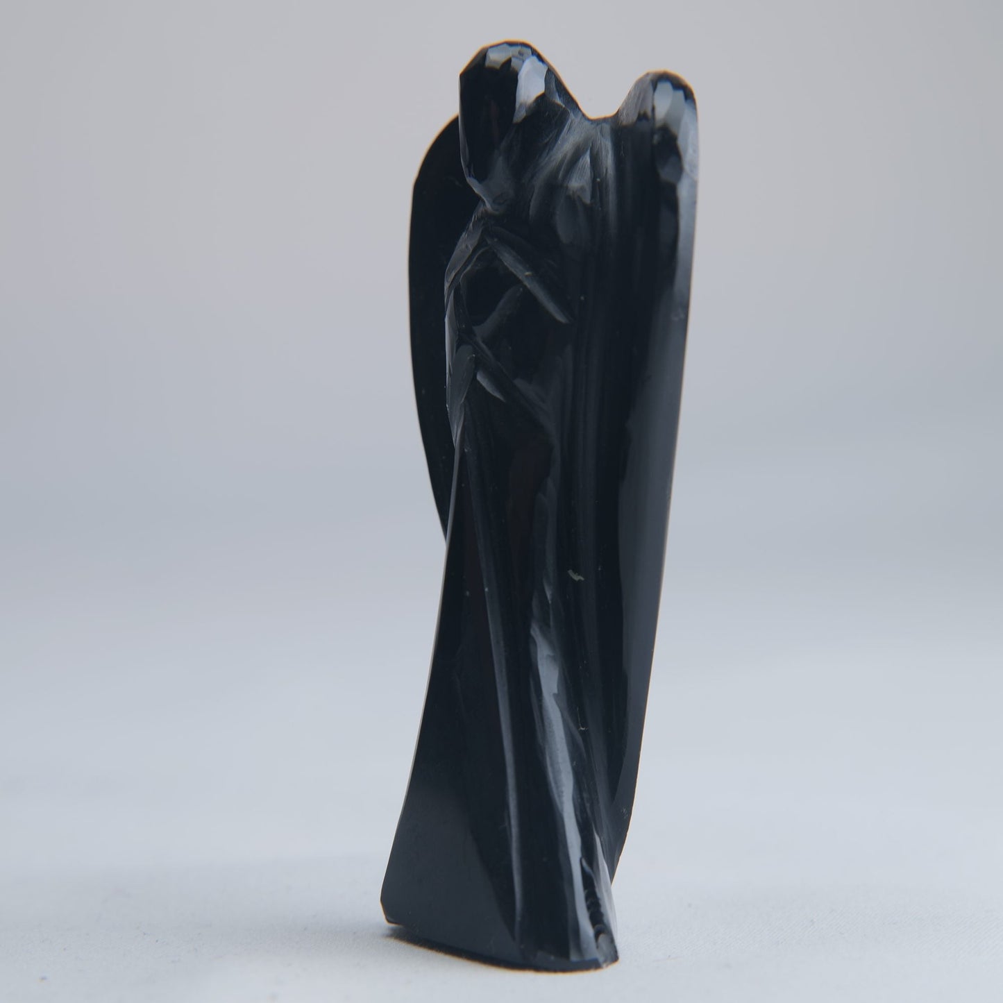 Black Obsidian Angel Carving 54g 80mm - Luna Panther