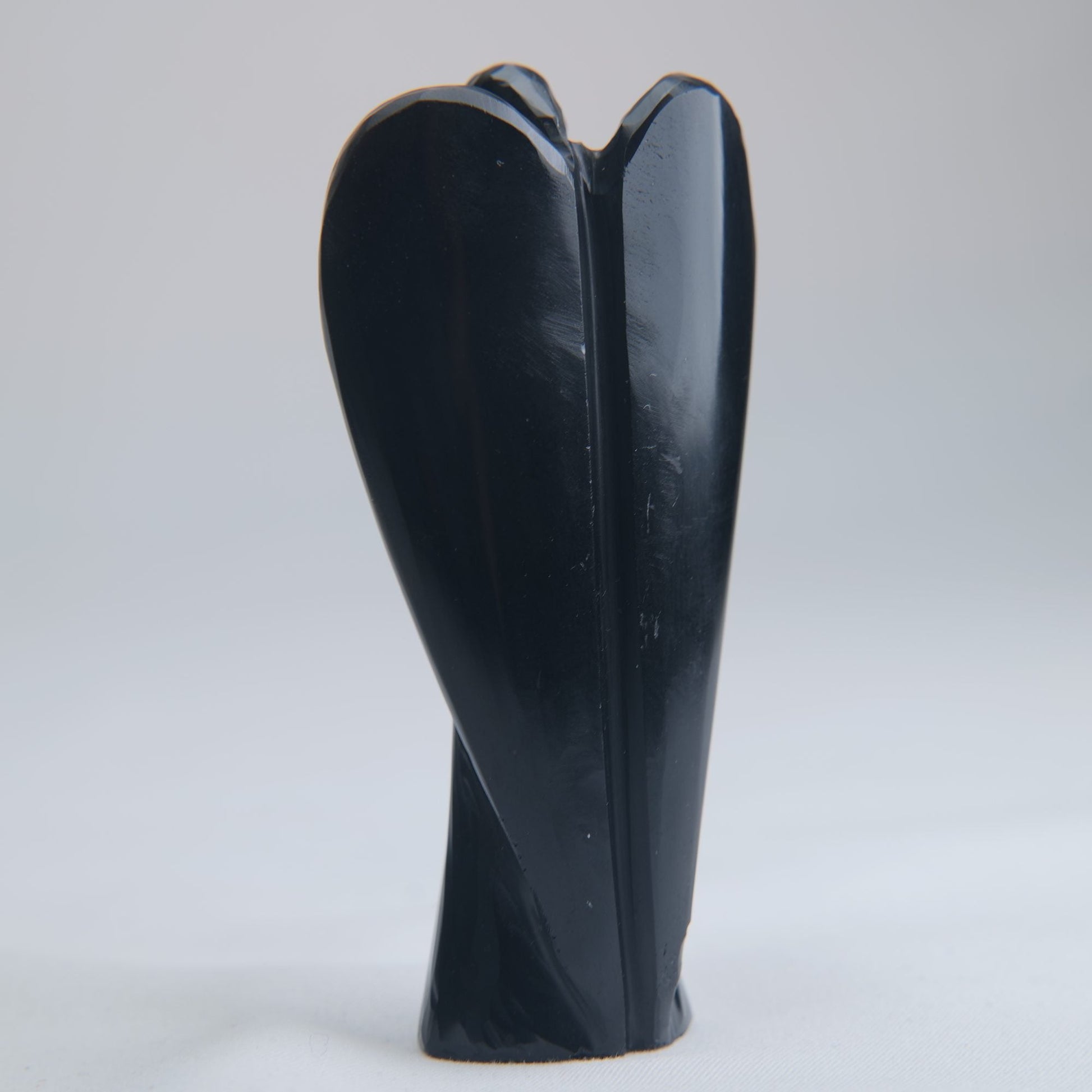 Black Obsidian Angel Carving 65g 80mm - Luna Panther