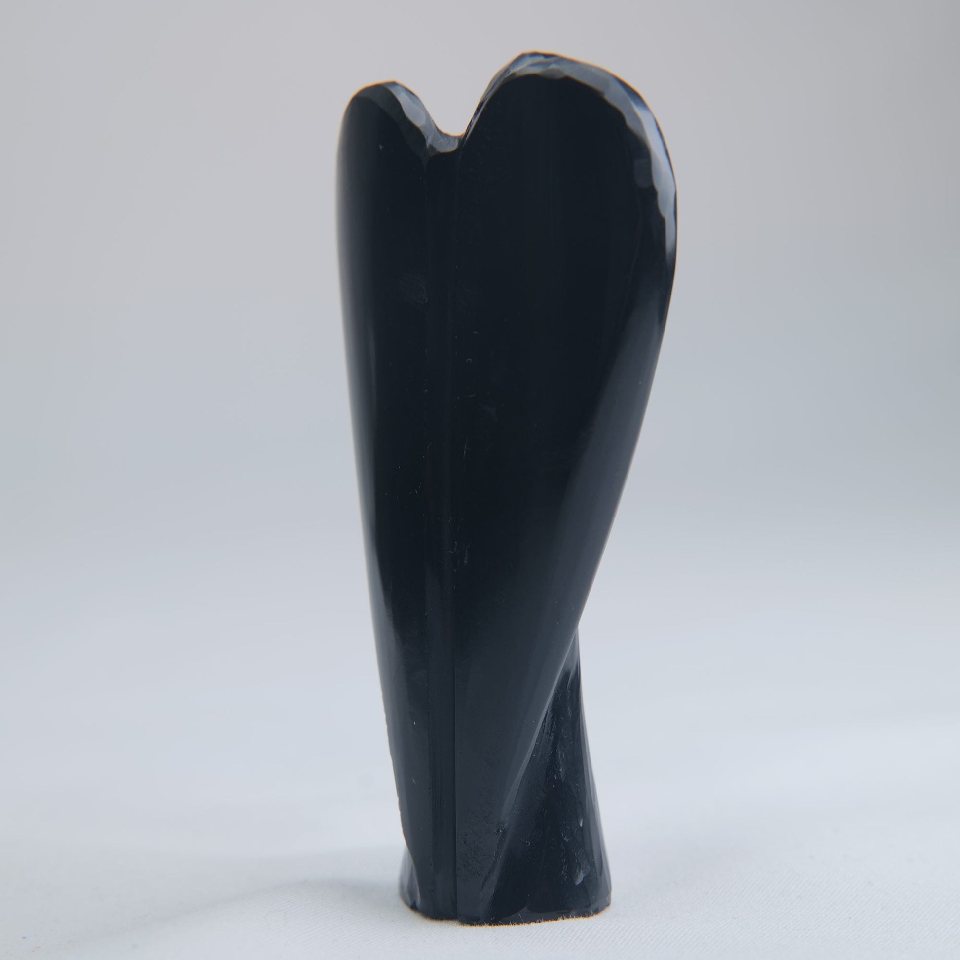 Black Obsidian Angel Carving 65g 80mm - Luna Panther