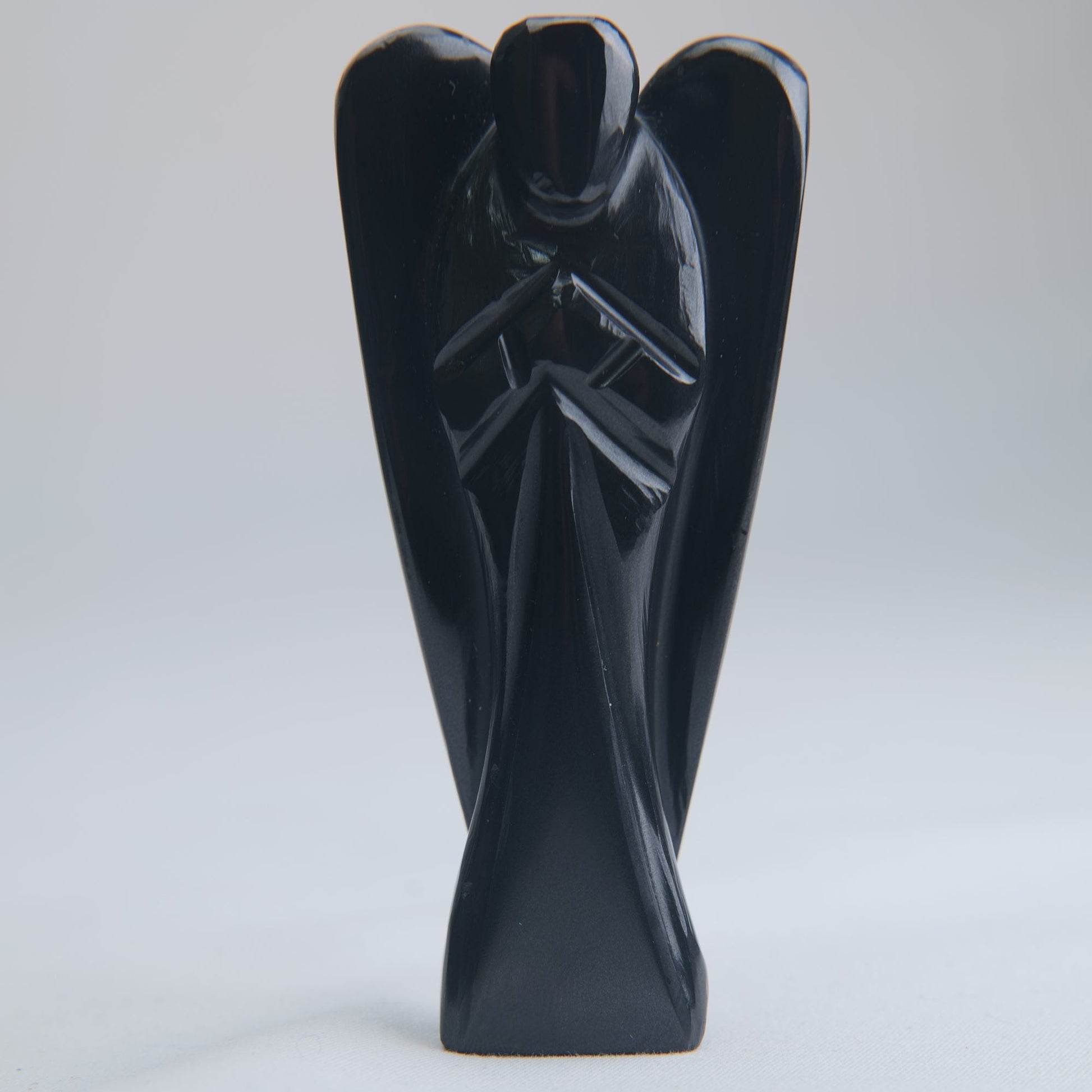 Black Obsidian Angel Carving 66g 82mm - Luna Panther