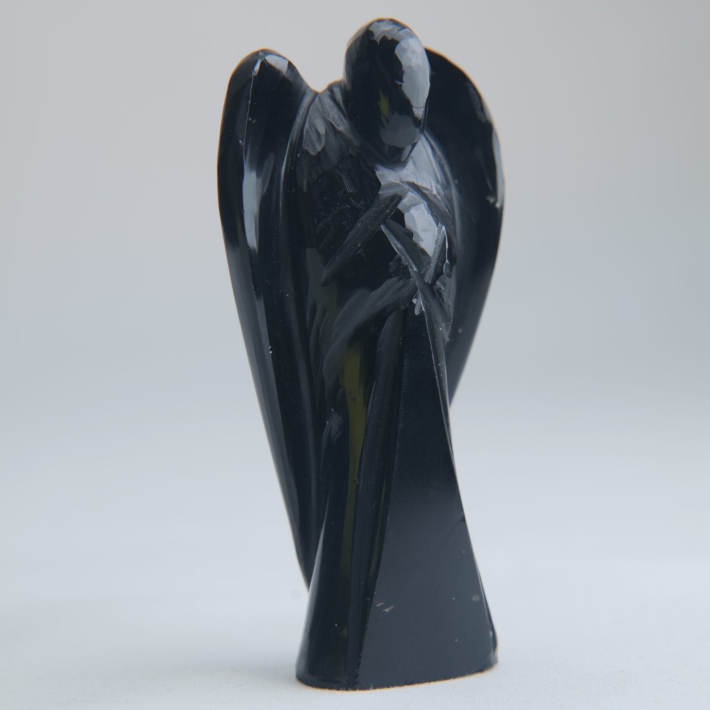Black Obsidian Angel Carving 70g 80mm - Luna Panther