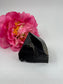 Polished Black Obsidian Natural Point 173g featuring deep jet-black tone and glassy finish - Luna Panther