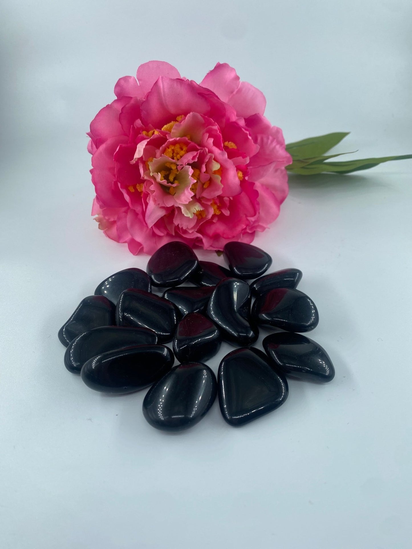 Polished Black Obsidian - Tumble Stones featuring deep jet-black tone and glassy finish - Luna Panther