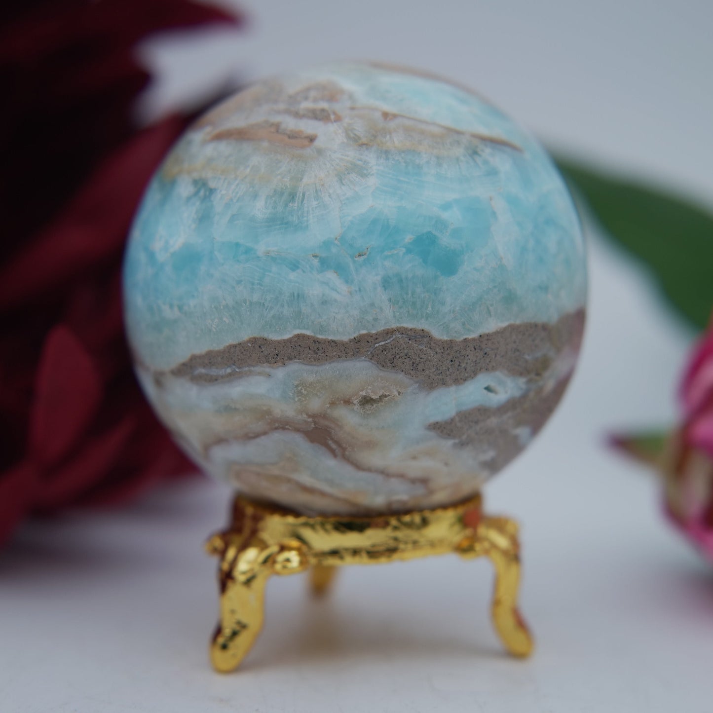 Blue Aragonite Sphere — 257 g - Luna Panther