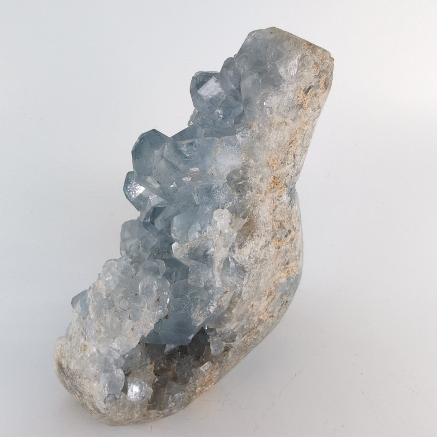 Natural Blue Celestite Specimen 539G featuring pale sky-blue tone and soft translucence - Luna Panther