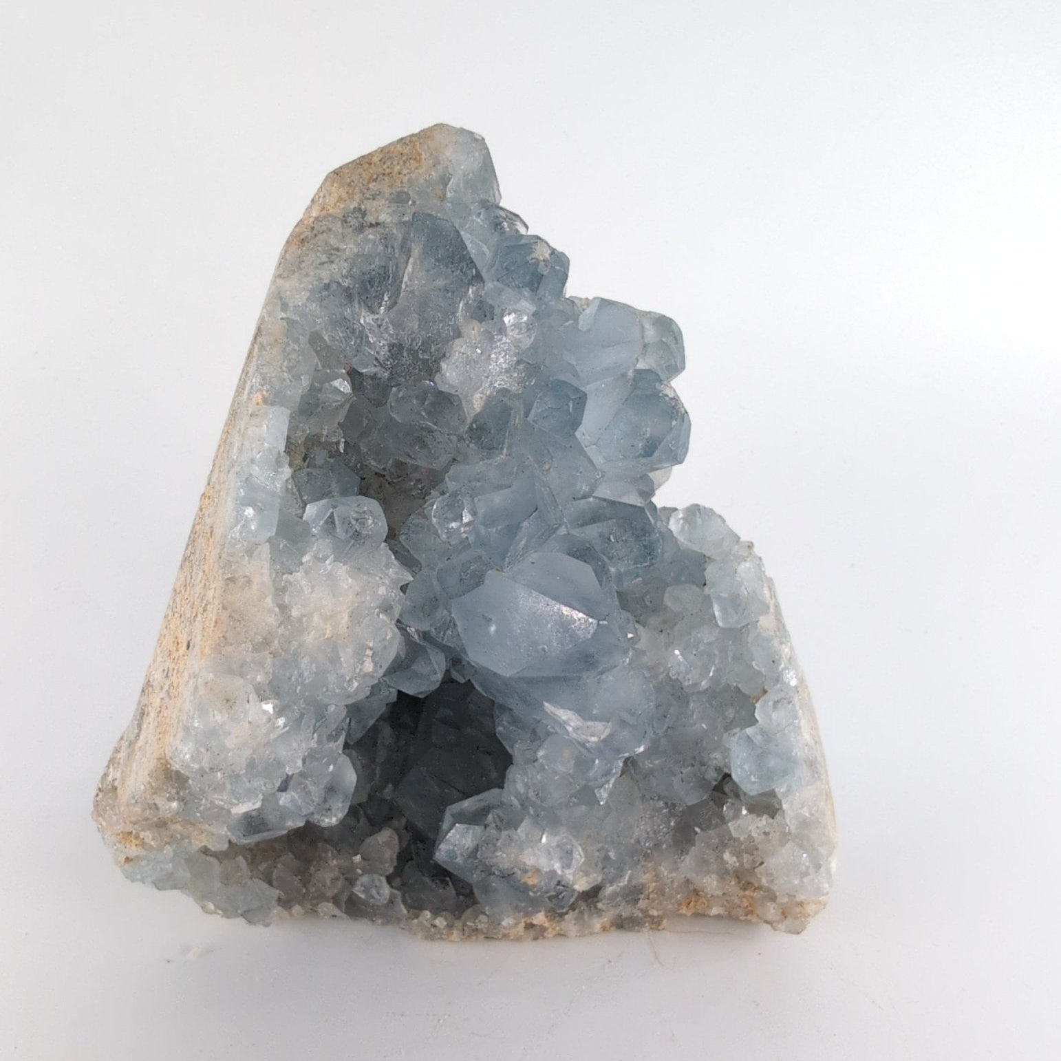 Natural Blue Celestite Specimen 539G featuring pale sky-blue tone and soft translucence - Luna Panther