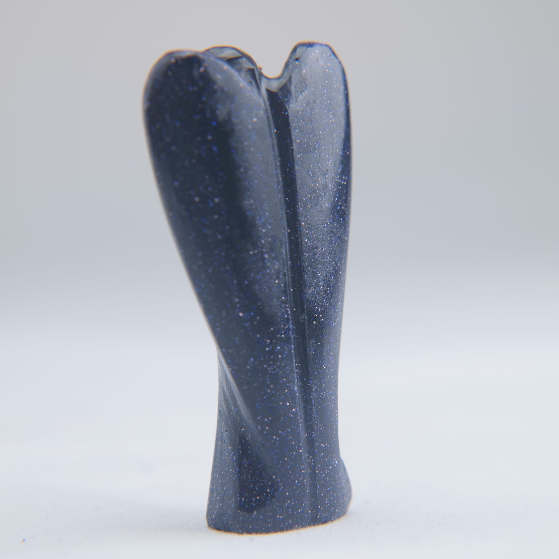 Blue Goldstone Angel Carving 22g 55mm - Luna Panther