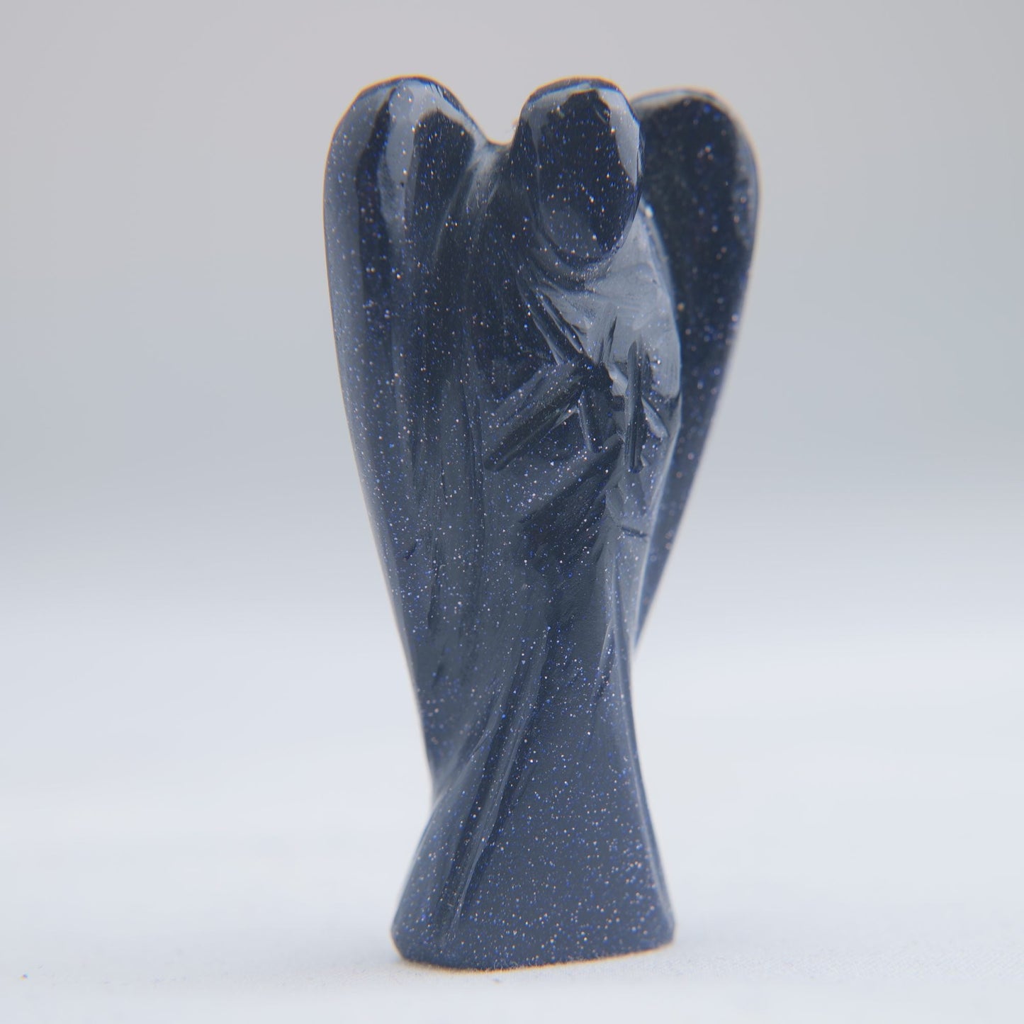 Blue Goldstone Angel Carving 22g 55mm - Luna Panther