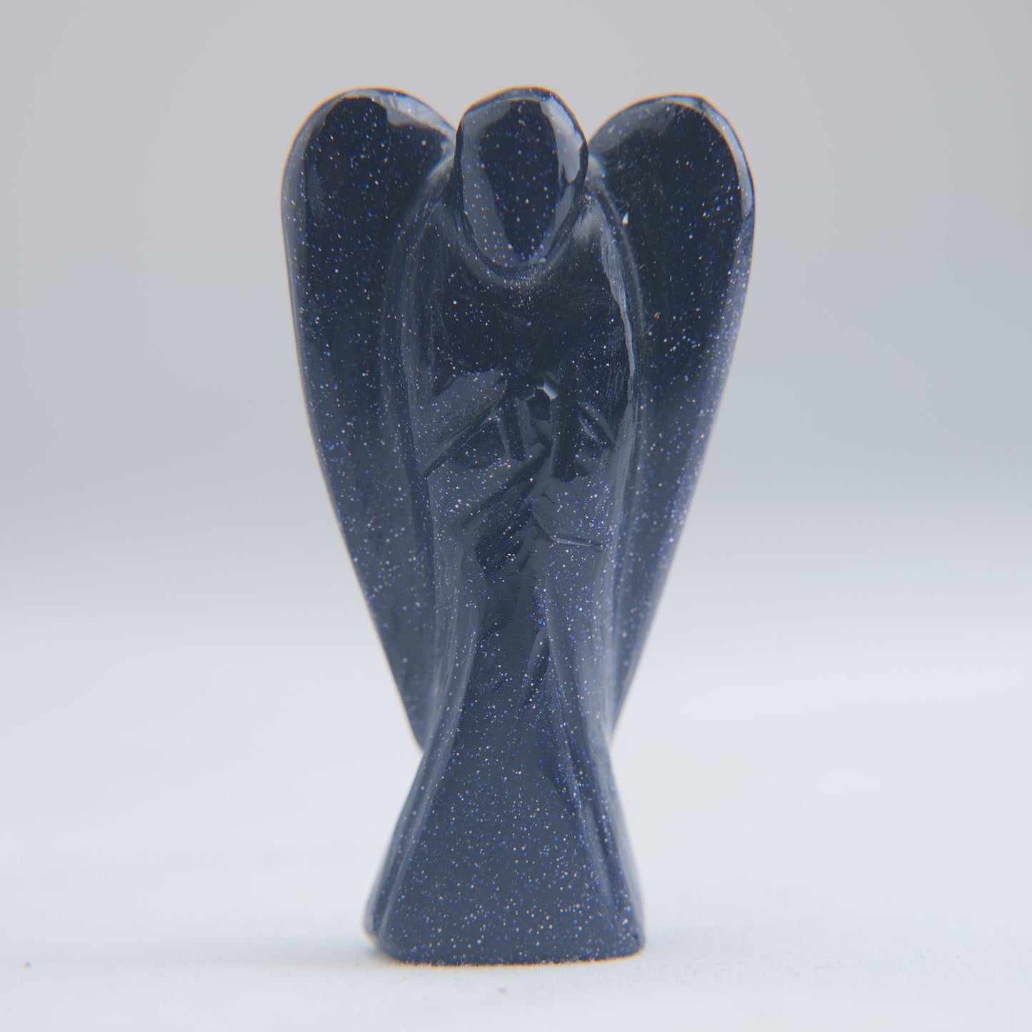 Blue Goldstone Angel Carving 22g 55mm - Luna Panther