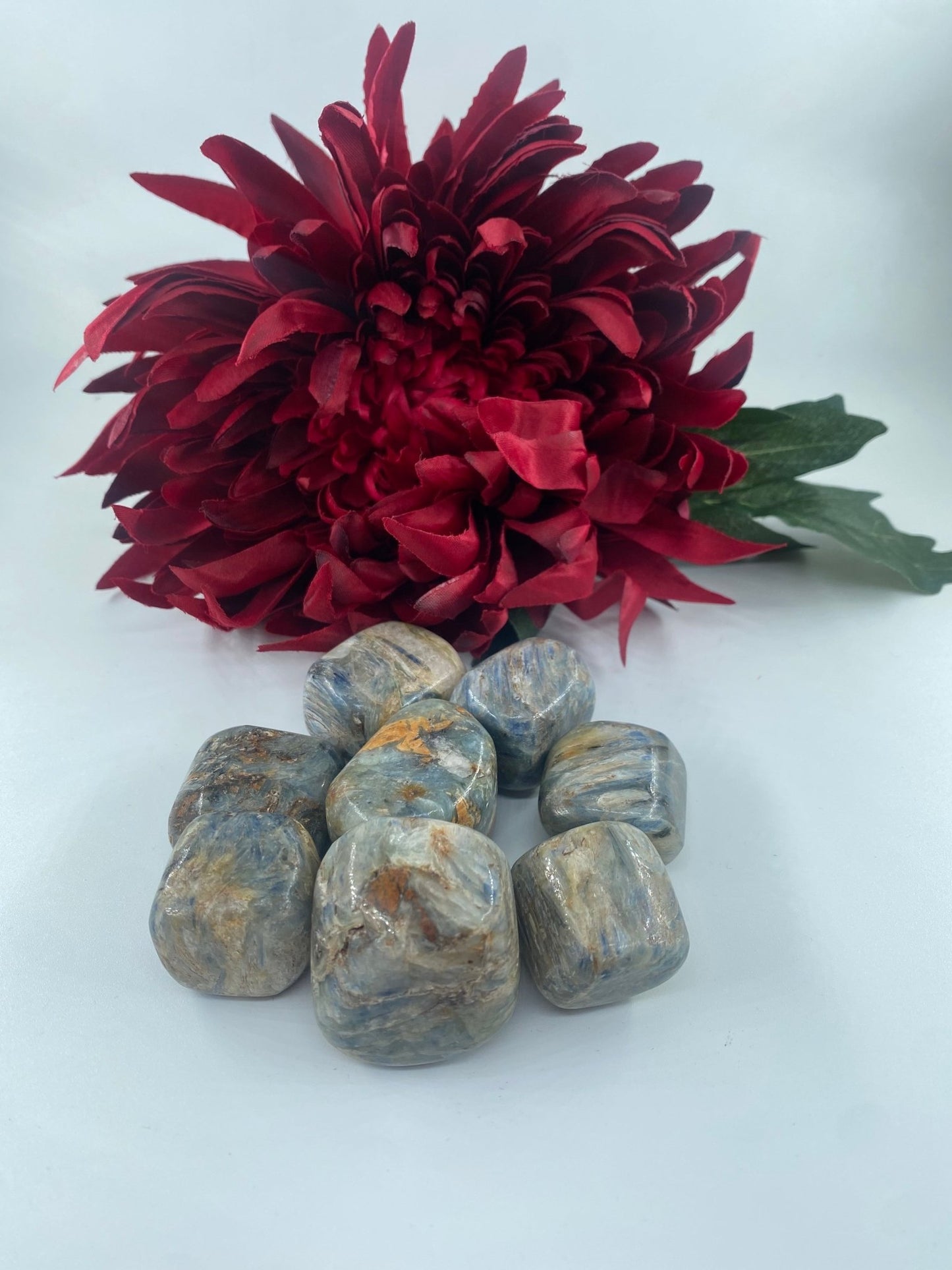 Polished Blue Kyanite - Tumble Stone featuring blade-like texture and blue sheen - Luna Panther
