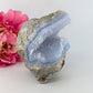 Natural Blue Lace Agate Geode Specimen 330g featuring pale blue banding and soft translucence - Luna Panther