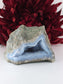 Natural Blue Lace Agate Geode Specimen 344g featuring pale blue banding and soft translucence - Luna Panther