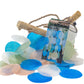 Blue & Pearl Driftwood Cross Chime - Luna Panther