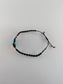 Polished Blue Turquoise Black Micro Macrame Bracelet featuring natural patterning and unique variations - Luna Panther