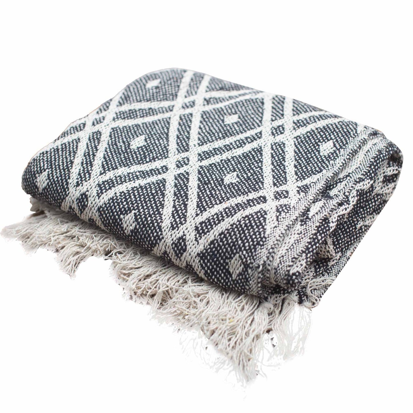 Boho Comfort Throws - Black & Beige Regency - Luna Panther