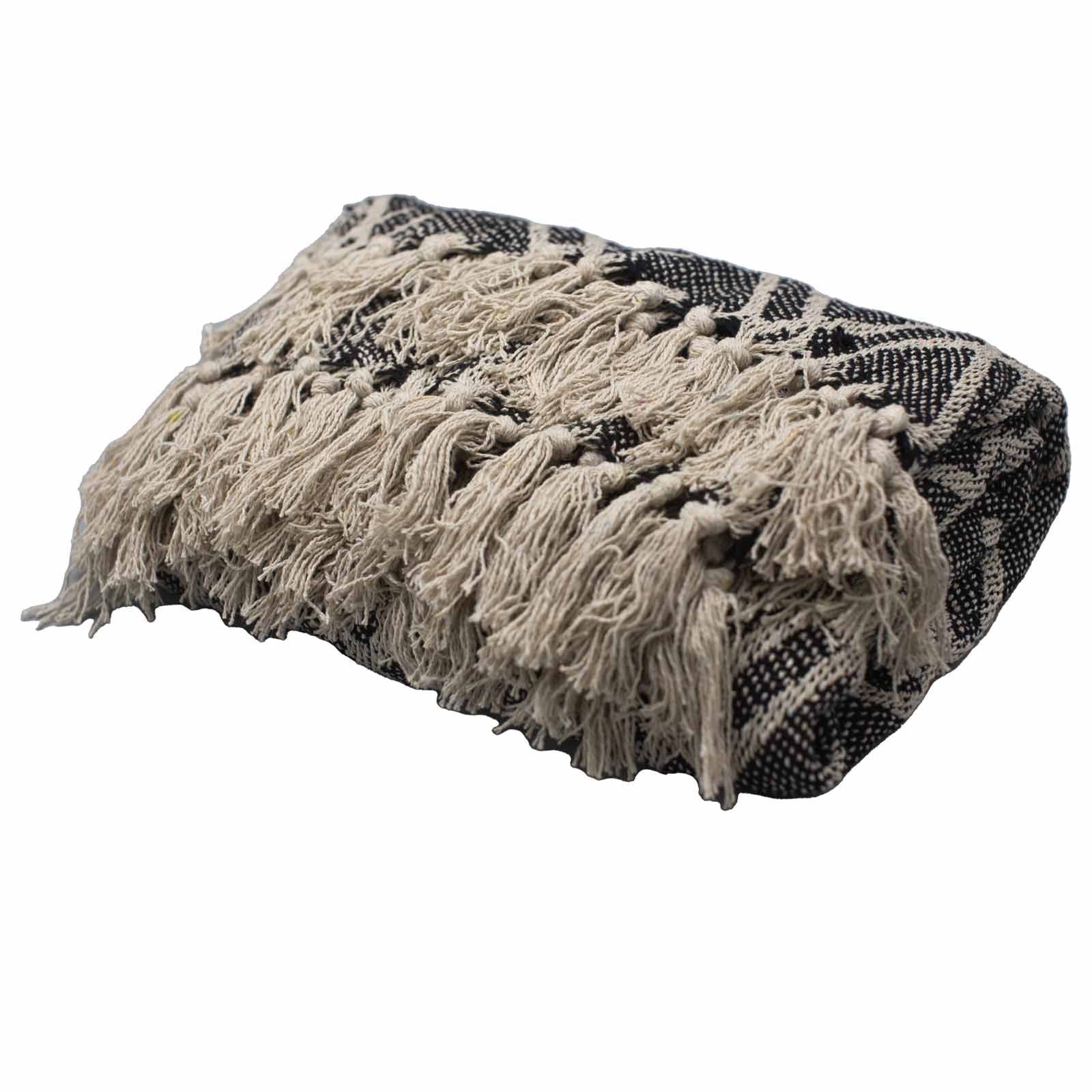 Boho Comfort Throws - Black & Beige Regency - Luna Panther
