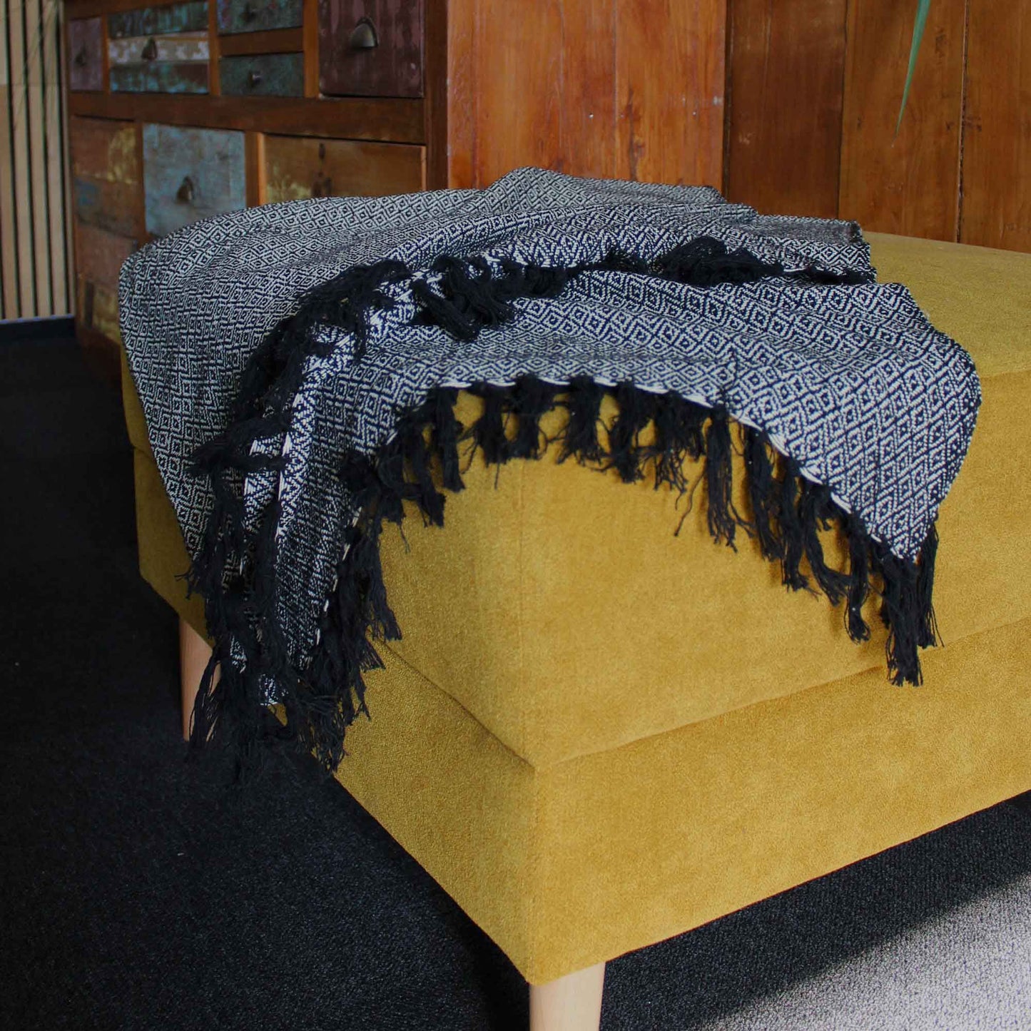 Boho Comfort Throws - Charcoal - Luna Panther