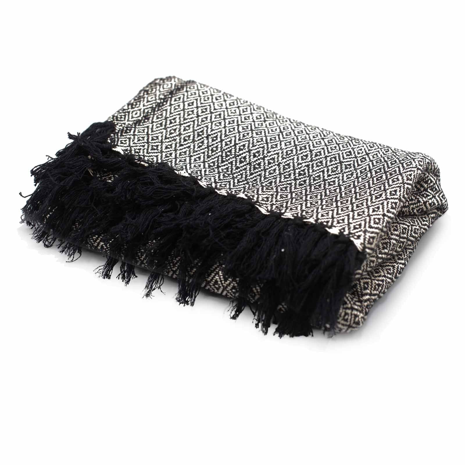 Boho Comfort Throws - Charcoal - Luna Panther
