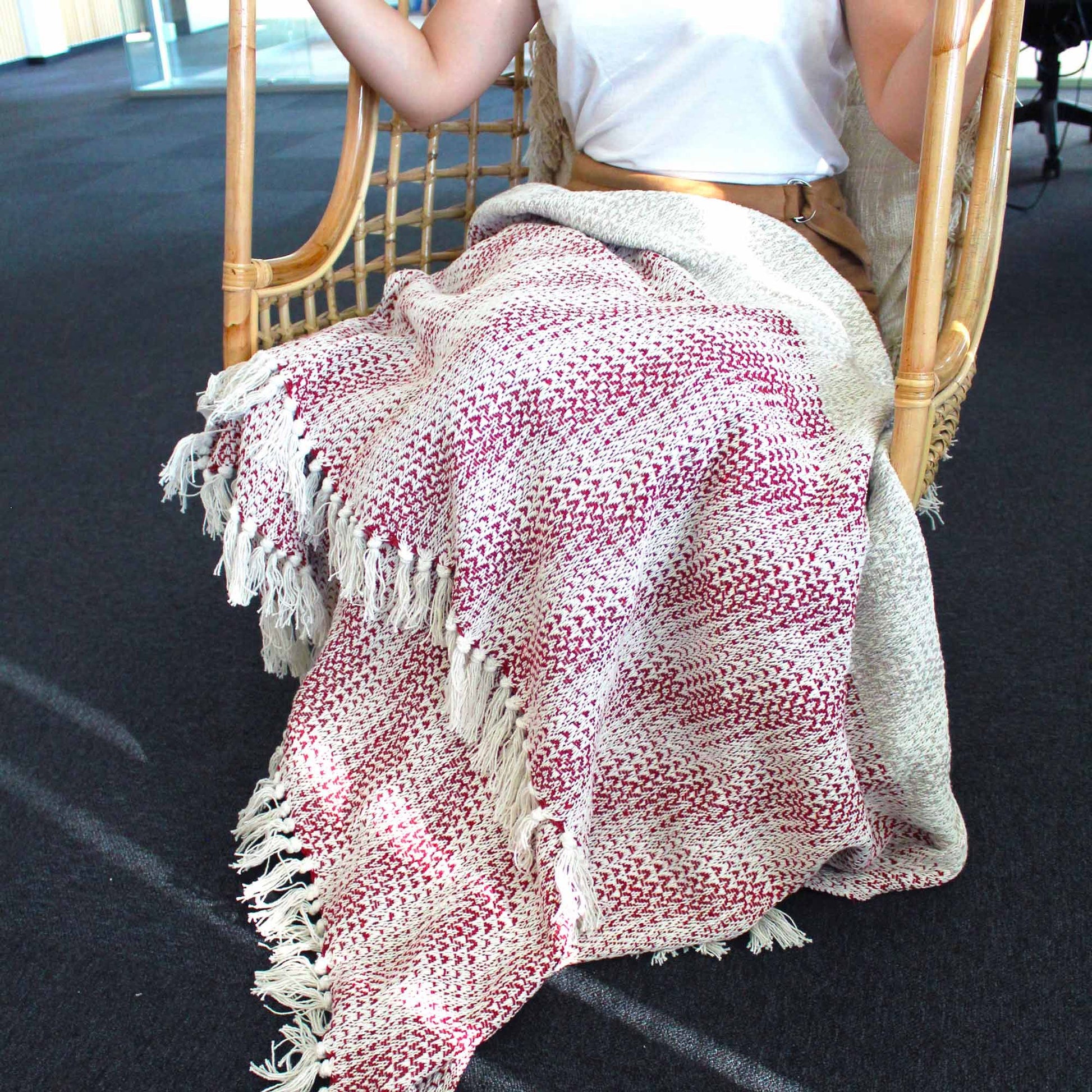 Boho Comfort Throws - Ruby Two Tone - Luna Panther