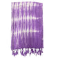 Boho Java Art Stole/Scarf - Lavender Stripes & Motif - 62x200cm - Luna Panther