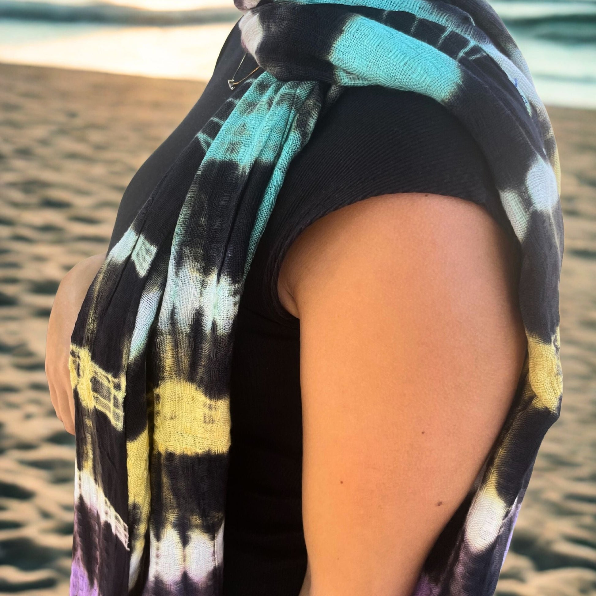 Boho Java Art Stole/Scarf - Multi Stripes - 62x200cm - Luna Panther