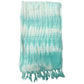 Boho Java Art Stole/Scarf - Teal Stripes & Motif - 62x200cm - Luna Panther