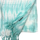 Boho Java Art Stole/Scarf - Teal Stripes & Motif - 62x200cm - Luna Panther
