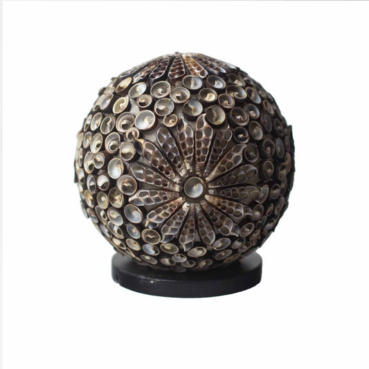 Boho Seashell Lamp - Chocolate Twist Globe - 15cm - Luna Panther