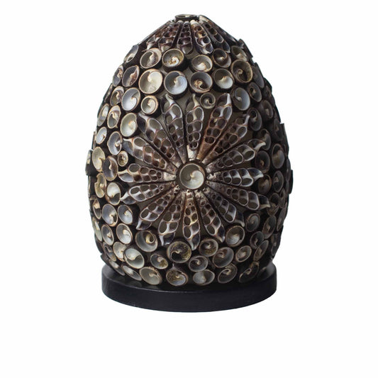 Boho Seashell Lamp - Chocolate Twist Oval - 15cm - Luna Panther