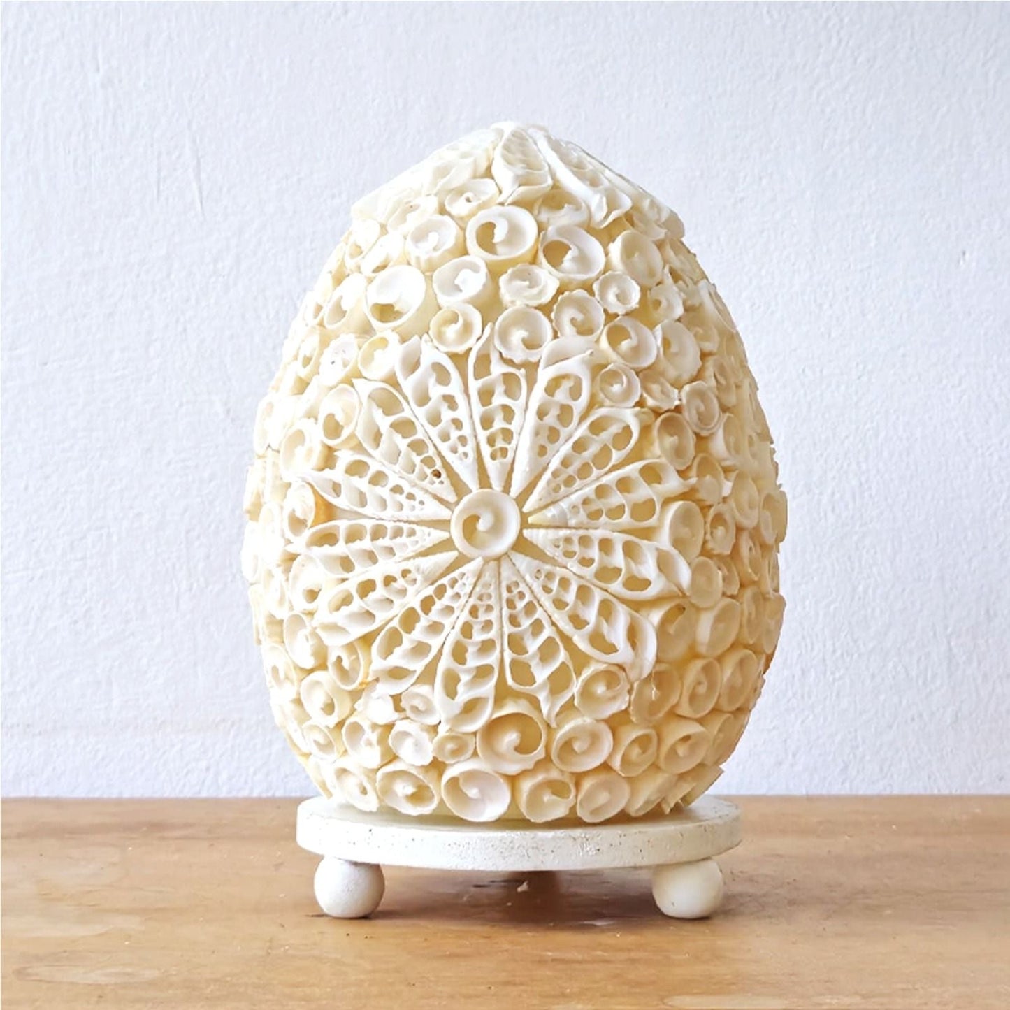 Boho Seashell Lamp - Cut Art Shell Oval - 15cm - Luna Panther