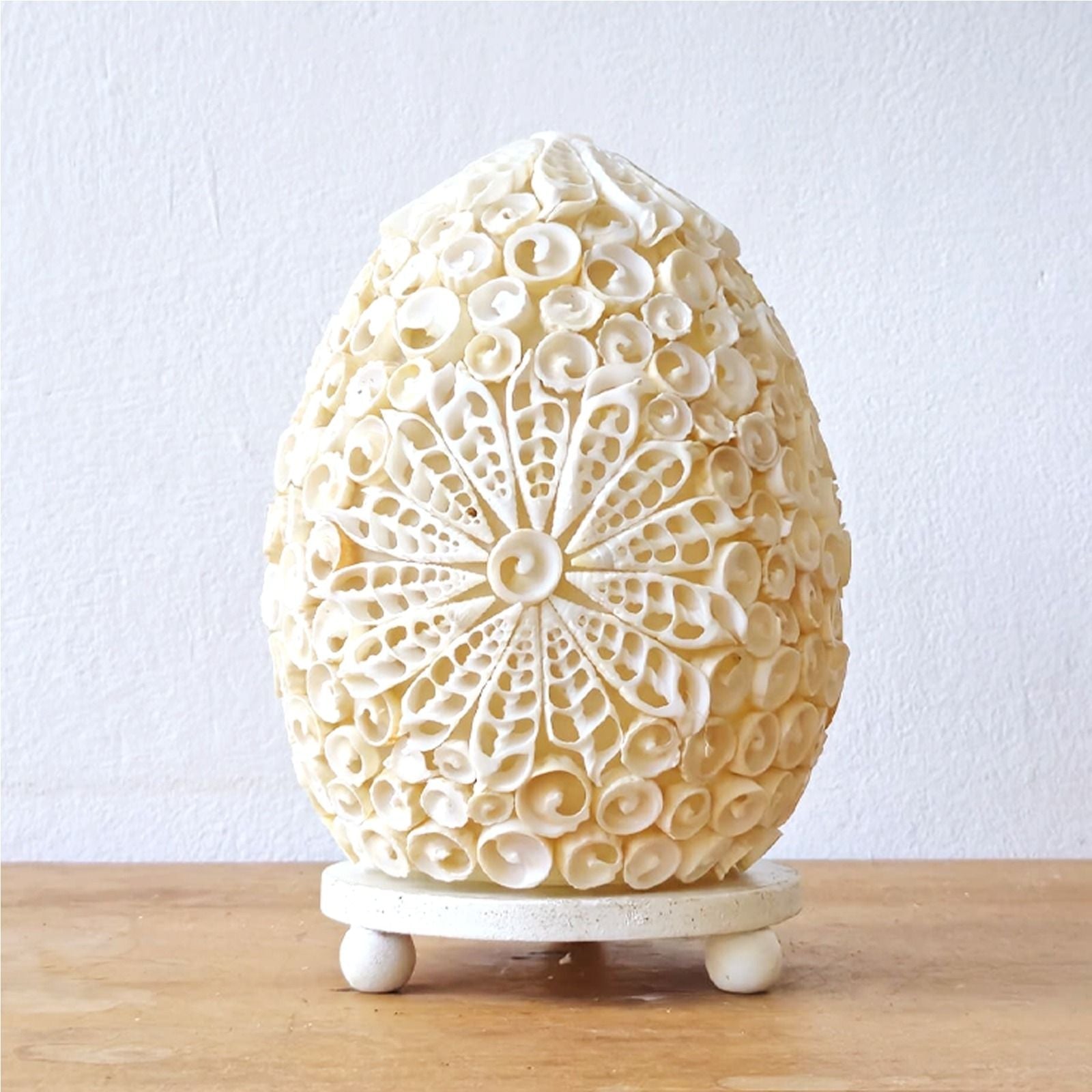 Boho Seashell Lamp - Cut Art Shell Oval - 15cm - Luna Panther
