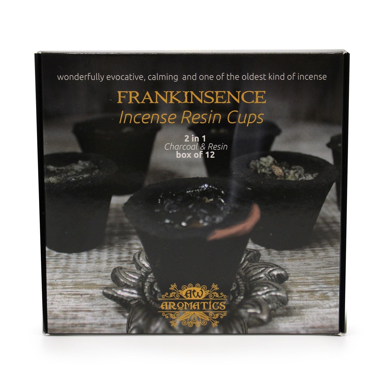 Box of 12 Resin Cups - Frankincense - Luna Panther