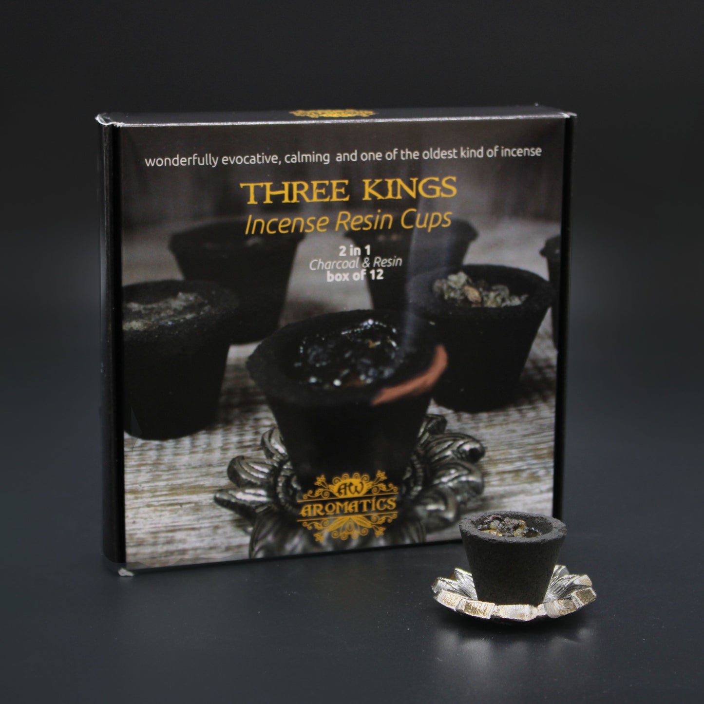 Box of 12 Resin Cups - Three Kings - Luna Panther