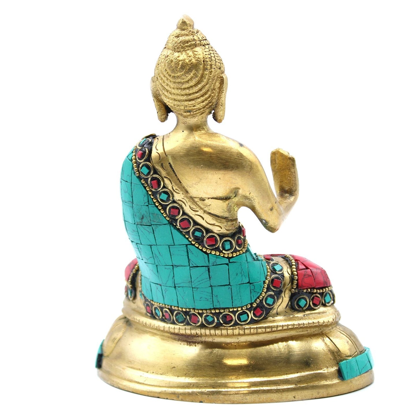Brass Buddha Figure - Blessing - 15cm - Luna Panther