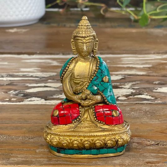 Brass Buddha Figure - Blessing - 7.5cm - Luna Panther