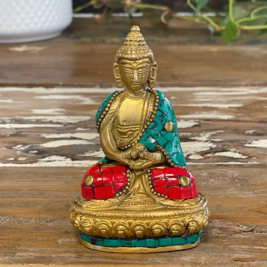 Brass Buddha Figure - Blessing - 7.5cm - Luna Panther