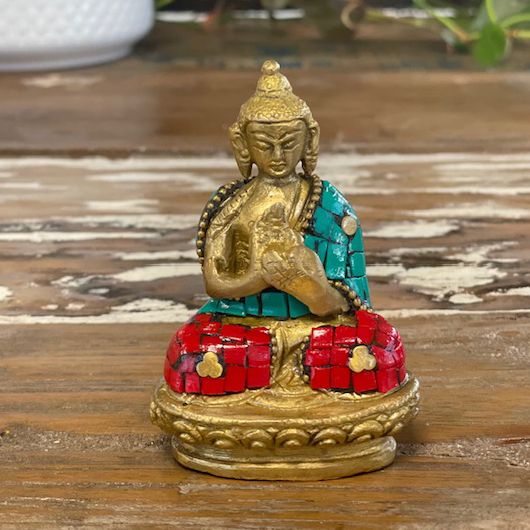 Brass Buddha Figure - Hands Up - 7.5 cm - Luna Panther