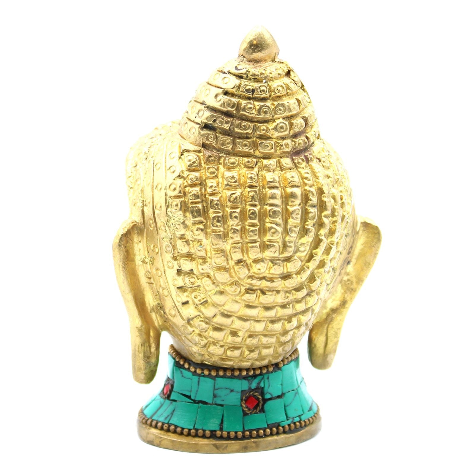 Brass Buddha Figure - Large Head - 11.5 cm - Luna Panther