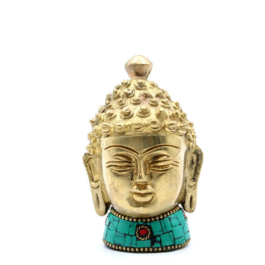 Brass Buddha Figure - Medium Head - 8 cm - Luna Panther