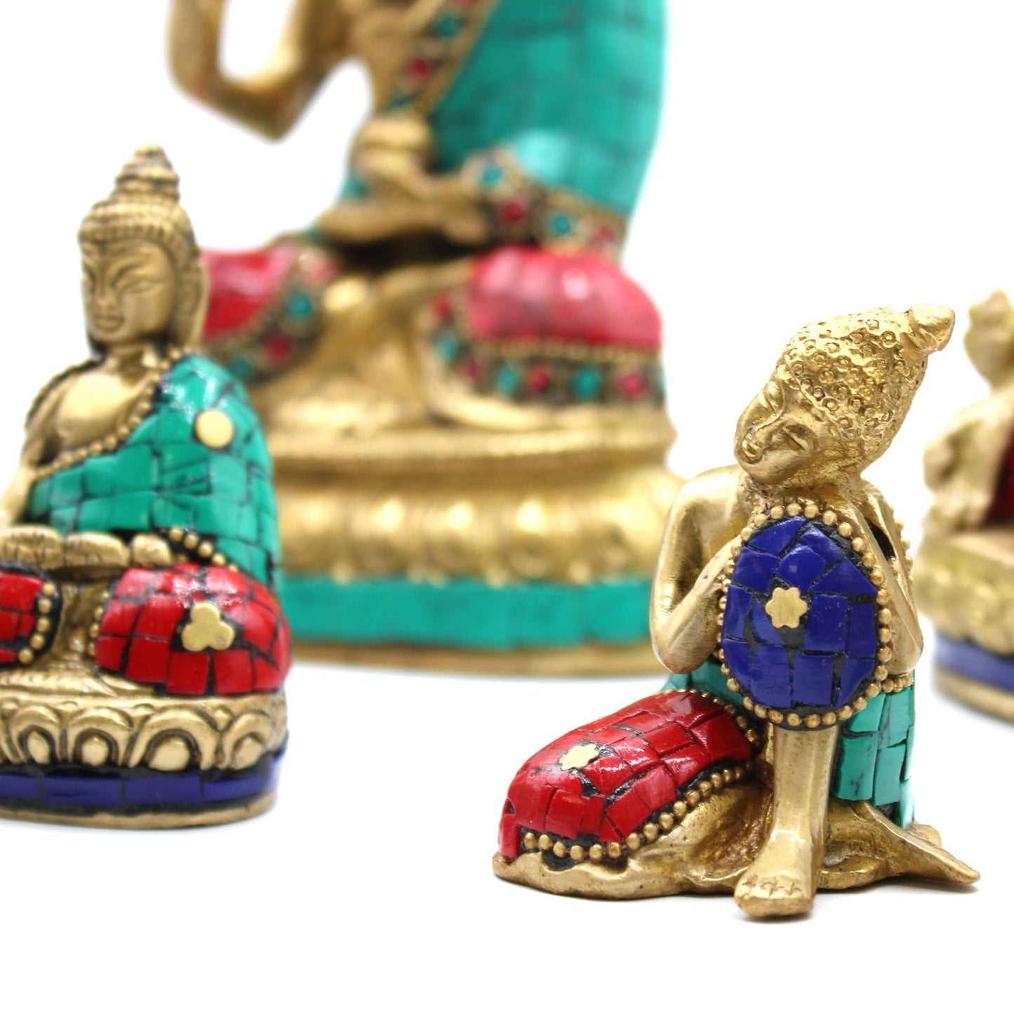 Brass Buddha Figure - Thinking - 6.5 cm - Luna Panther
