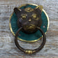 Brass Door Knocker - Cats Head - Luna Panther