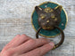 Brass Door Knocker - Cats Head - Luna Panther