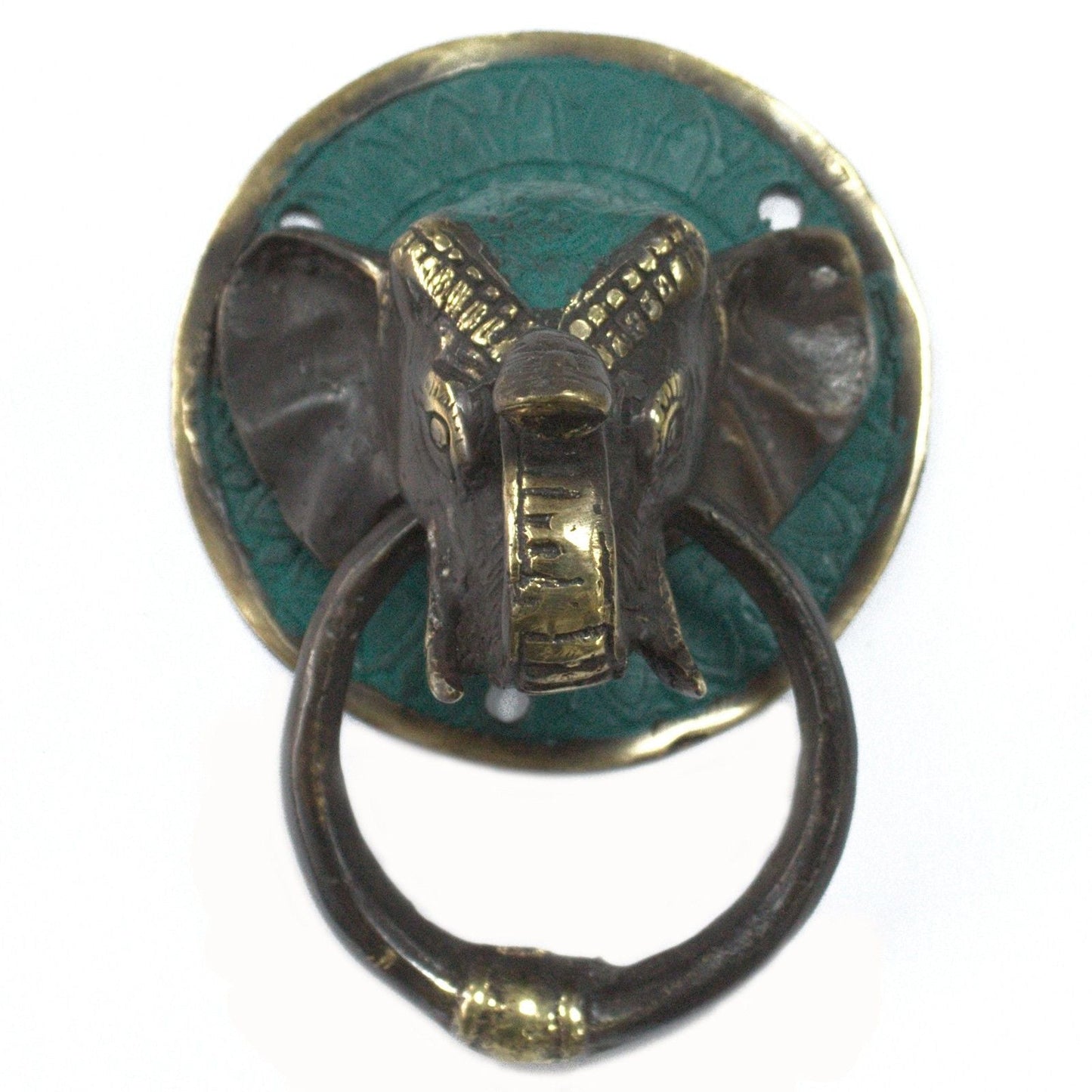 Brass Door Knocker - Elephants Head - Luna Panther