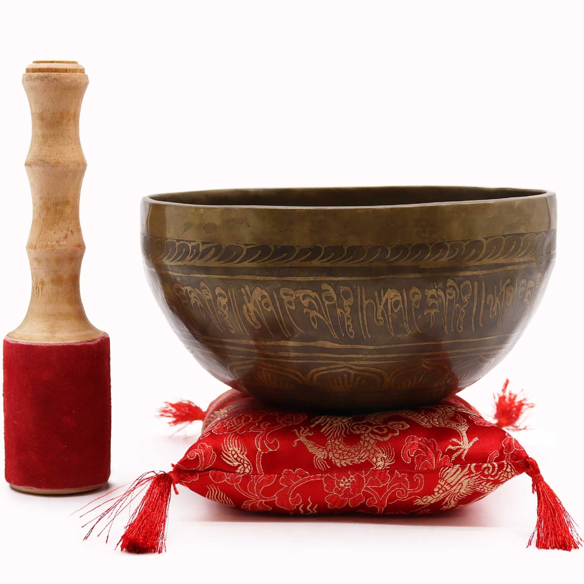 Polished Brass Golden Tara - Special S'Bowl Set featuring natural patterning and unique variations - Luna Panther