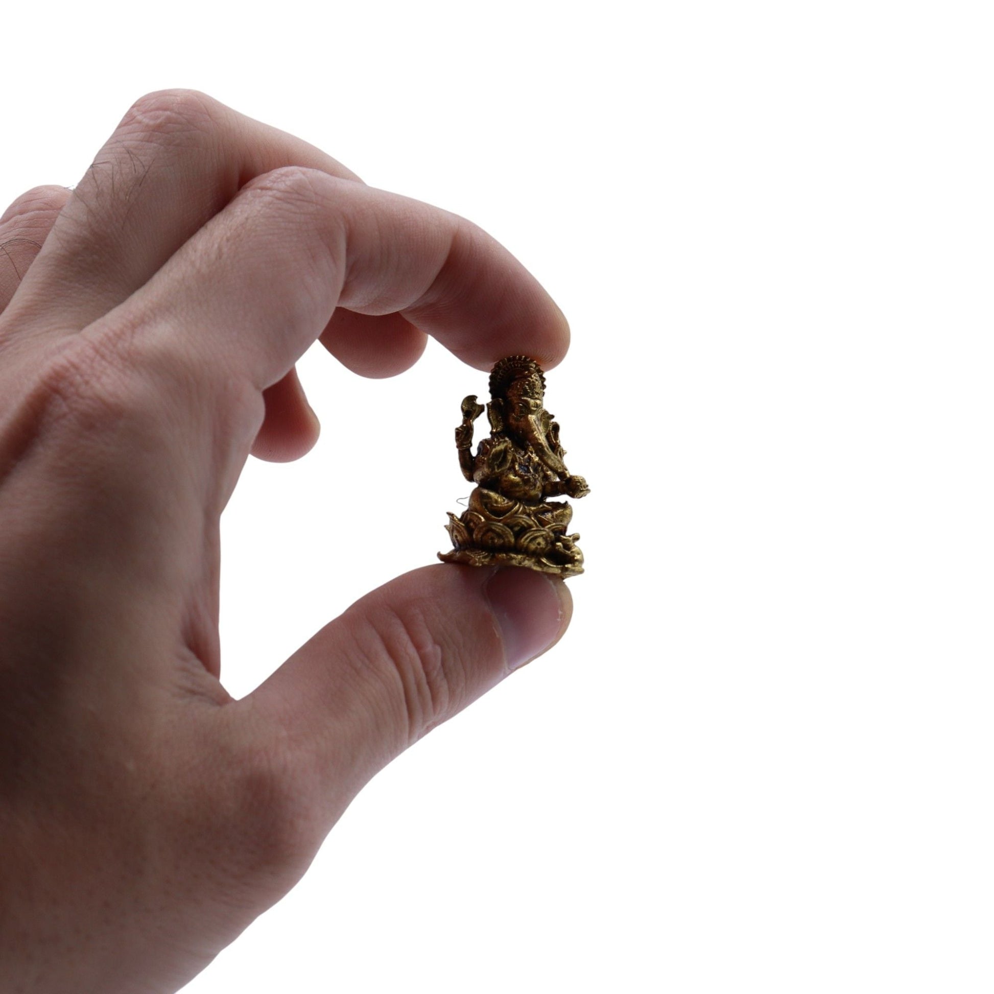 Brass Miniature Gods - Ganesha (12gms) - 30mm - Luna Panther