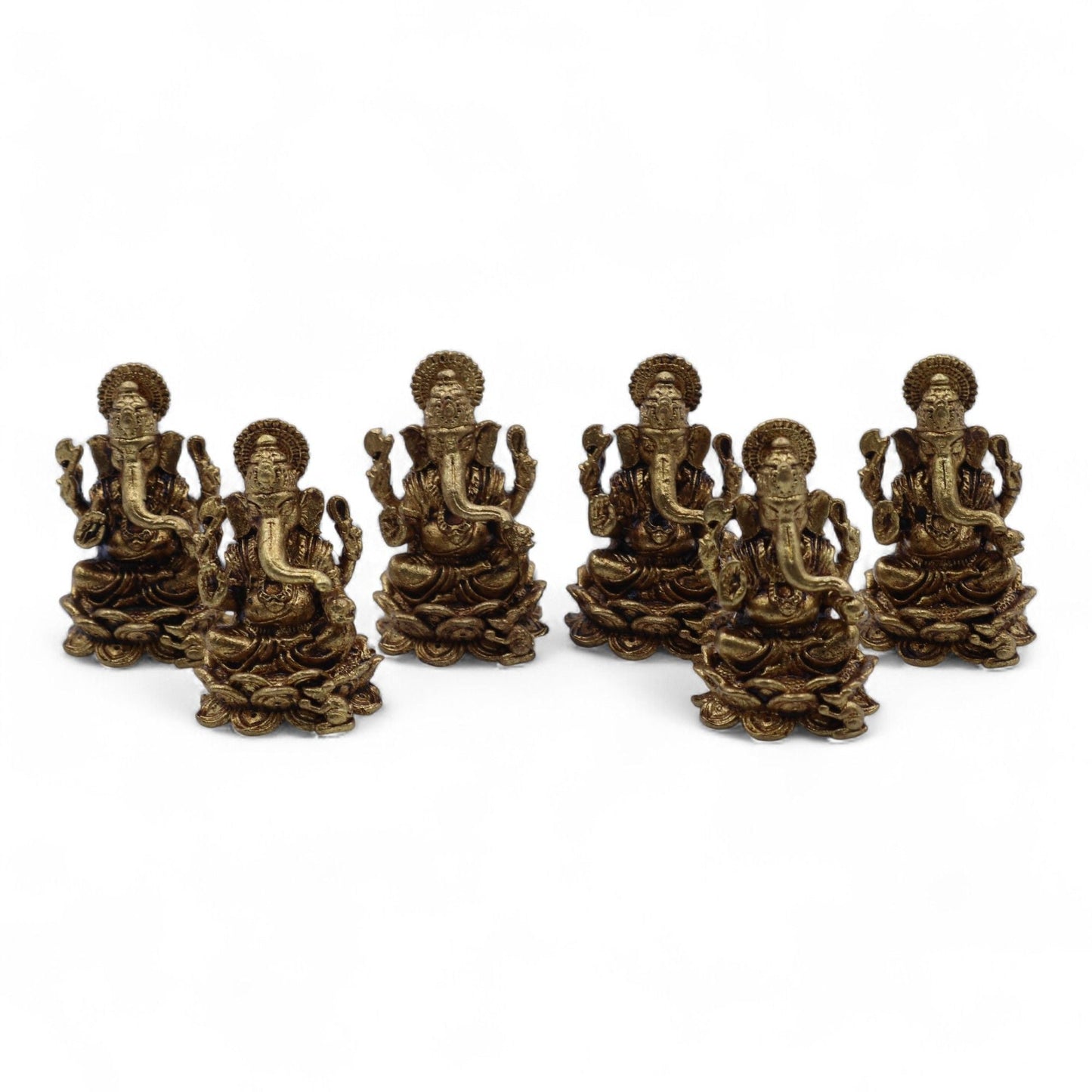 Brass Miniature Gods - Ganesha (22gms) - 37mm - Luna Panther
